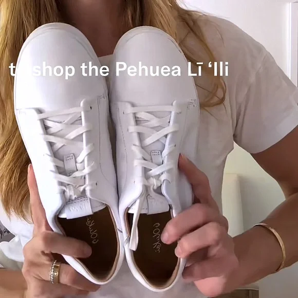 Olukai Pehuea White Leather Women’s Shoes size‎ 7.5 - Picture 2 of 11